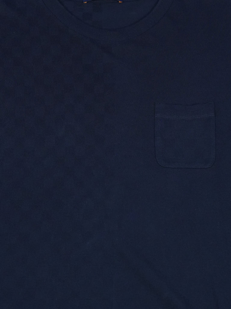 Louis Vuitton	Half Damier Pocket T-Shirt	Blue