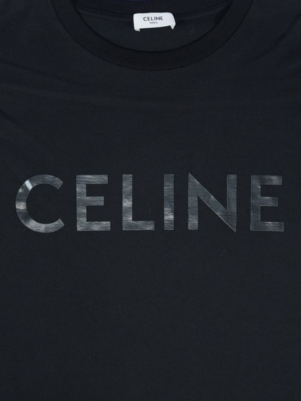 Celine Loose Celine Vinyl T-Shirt Black