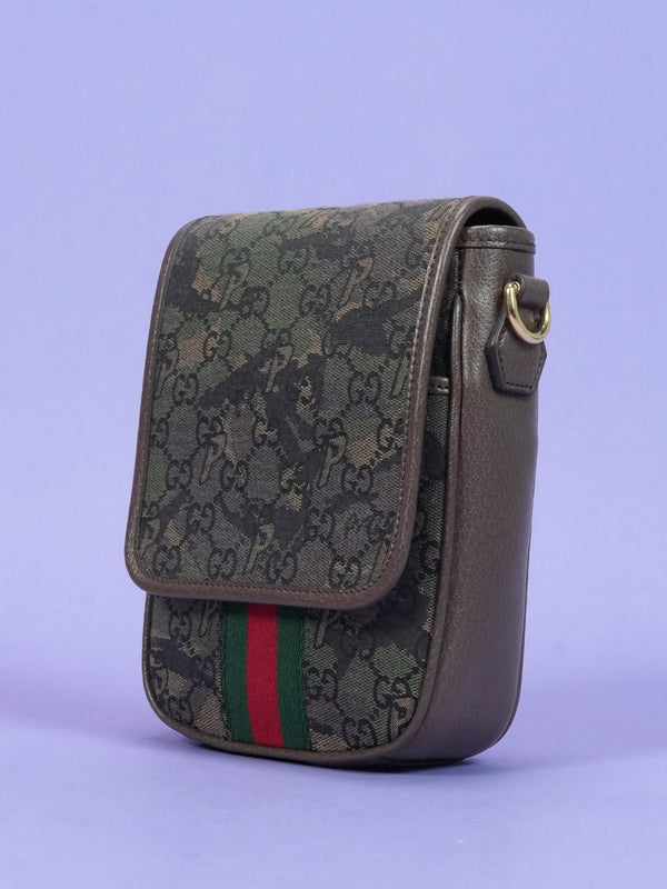 Gucci / Palace Web Canvas GG-P Messenger Bag