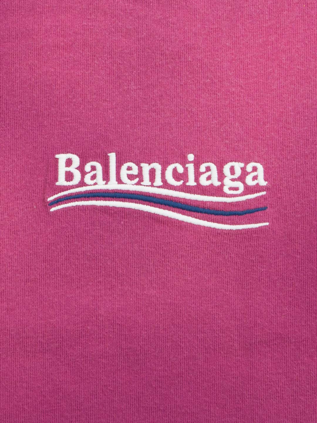 Balenciaga Embroidered Political Campaign Vintage T-Shirt	Dark Fuschia