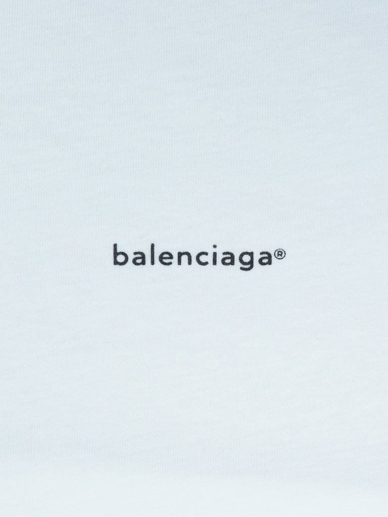 Balenciaga Small Logo Print T-Shirt White