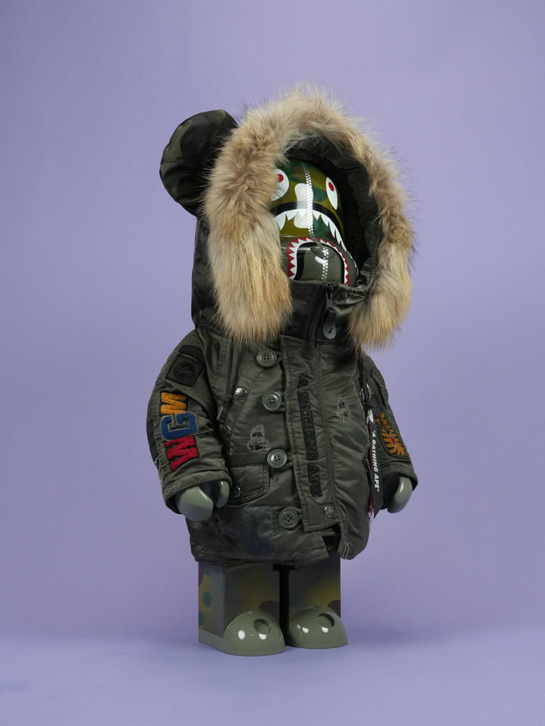 Bape / Bearbrick Alpha Camo Shark 2023