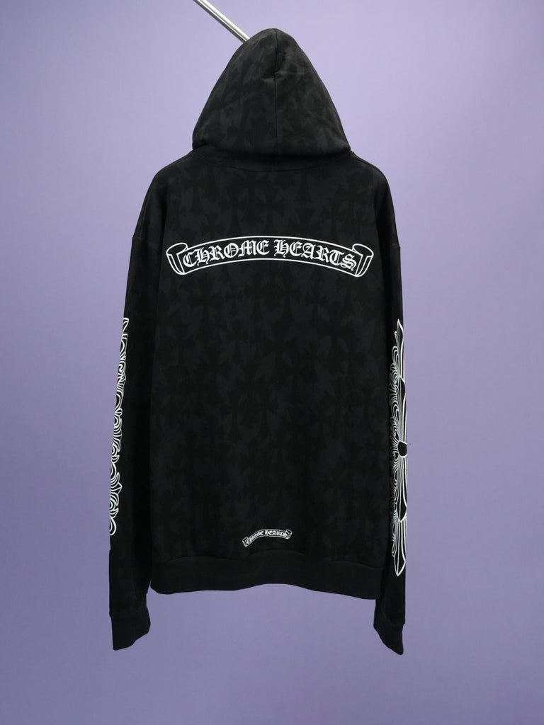 Chrome Hearts Cemetery Print Hoodie Black