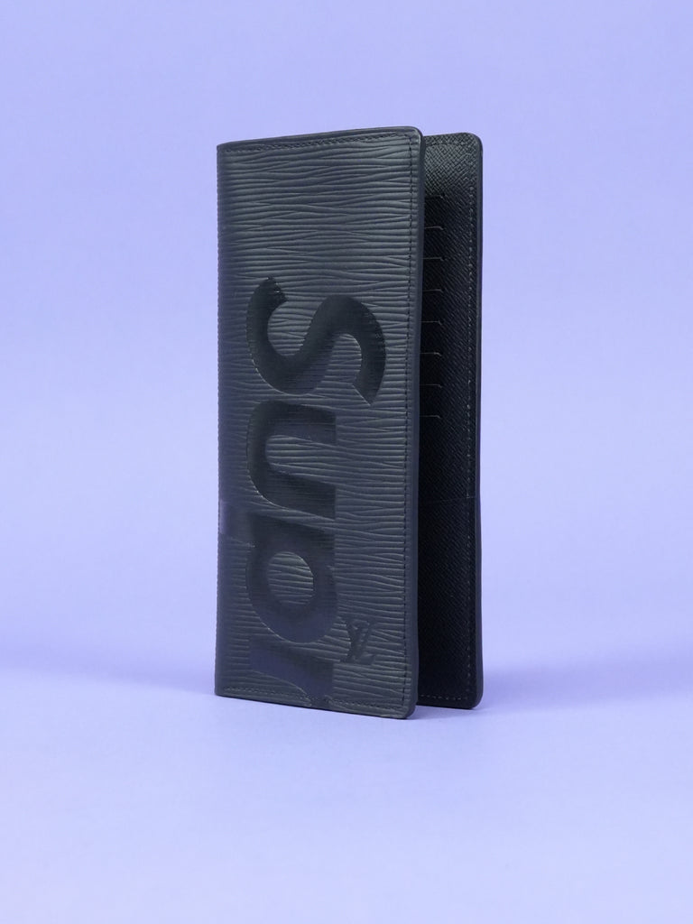 Louis Vuitton / Supreme Brazza Wallet Epi Black