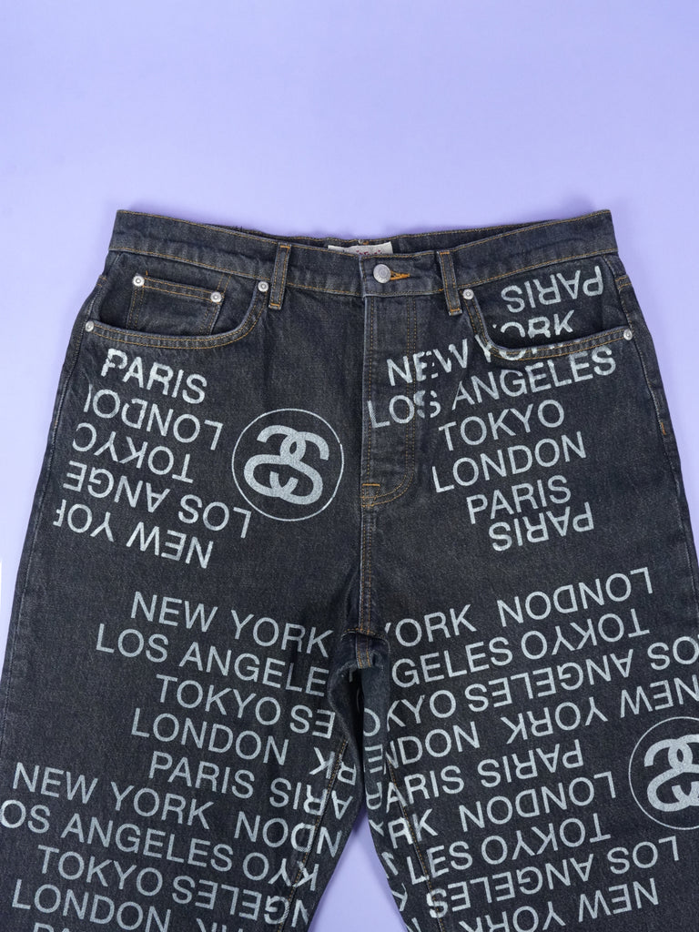 Stussy Big Ol' Denim City Link Jean Washed Black