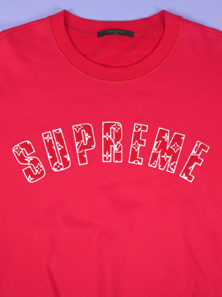 Louis Vuitton	/ Supreme Arc Logo Crewneck Red