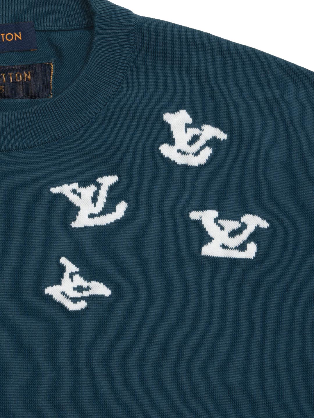 Louis Vuitton	Jazz Trumpeter Signature Crewneck	Blue