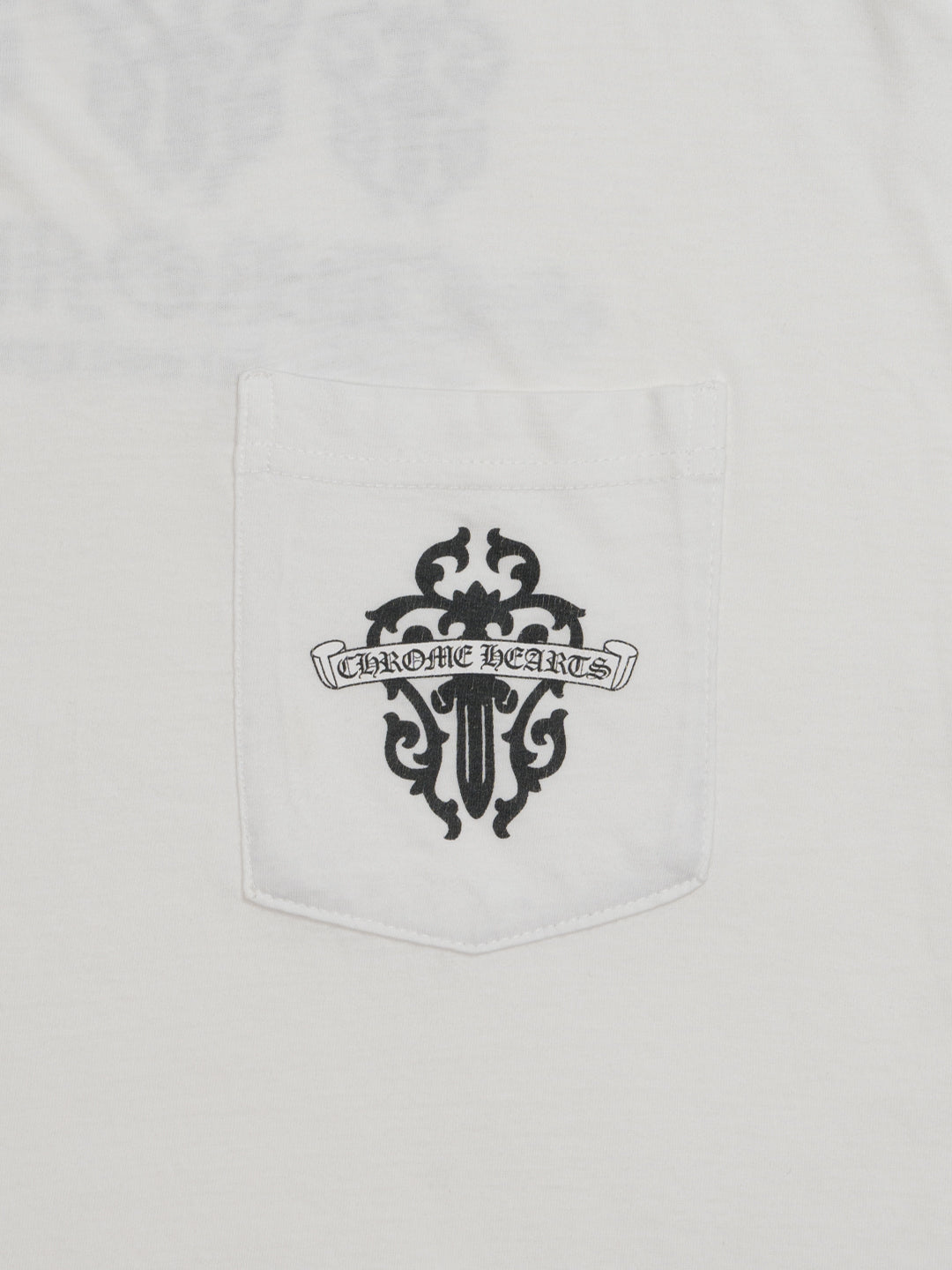 Chrome Hearts Dagger Made in Hollywood Logo Pocket T-Shirt White