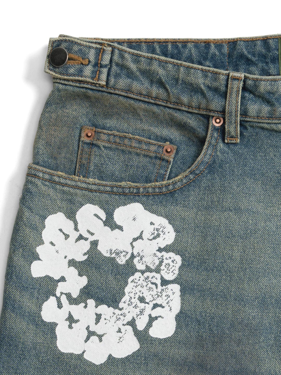 Denim Tears The Cotton Wreath Jean Short Dirty Wash