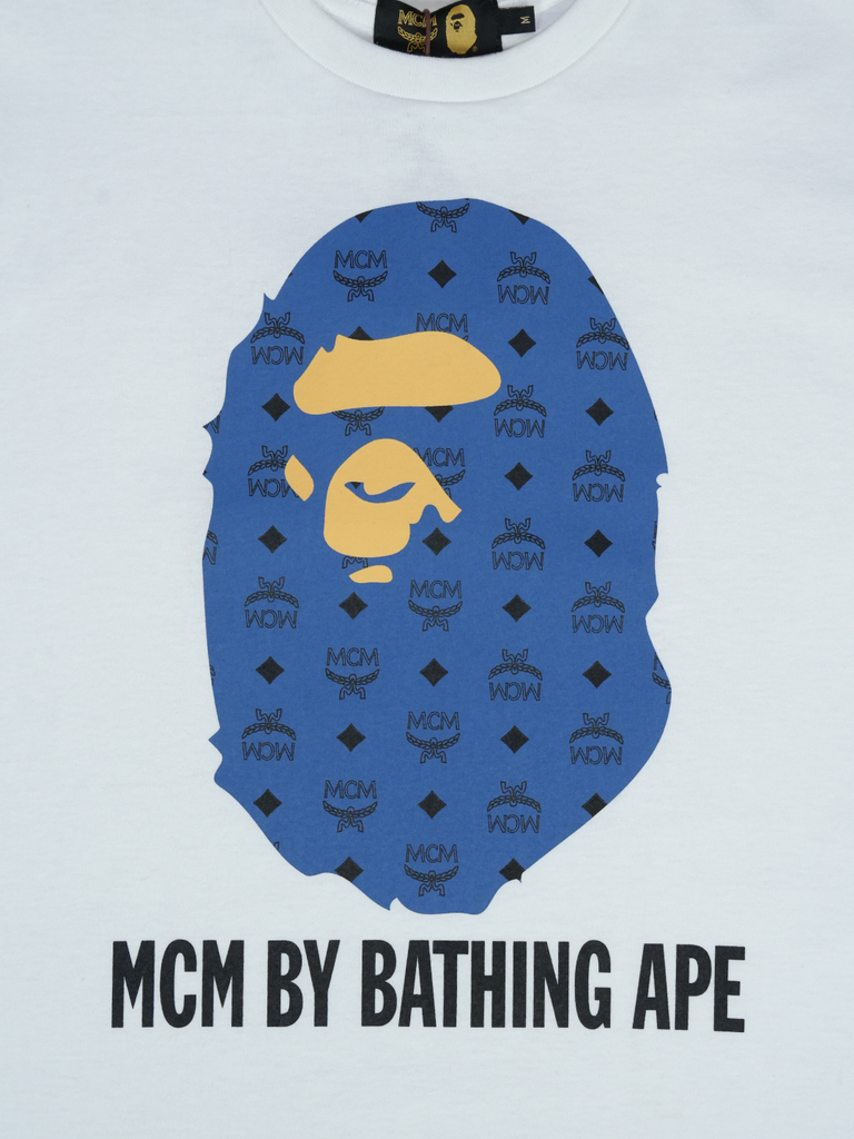 Bape / MCM By Bathing Tee White/Navy