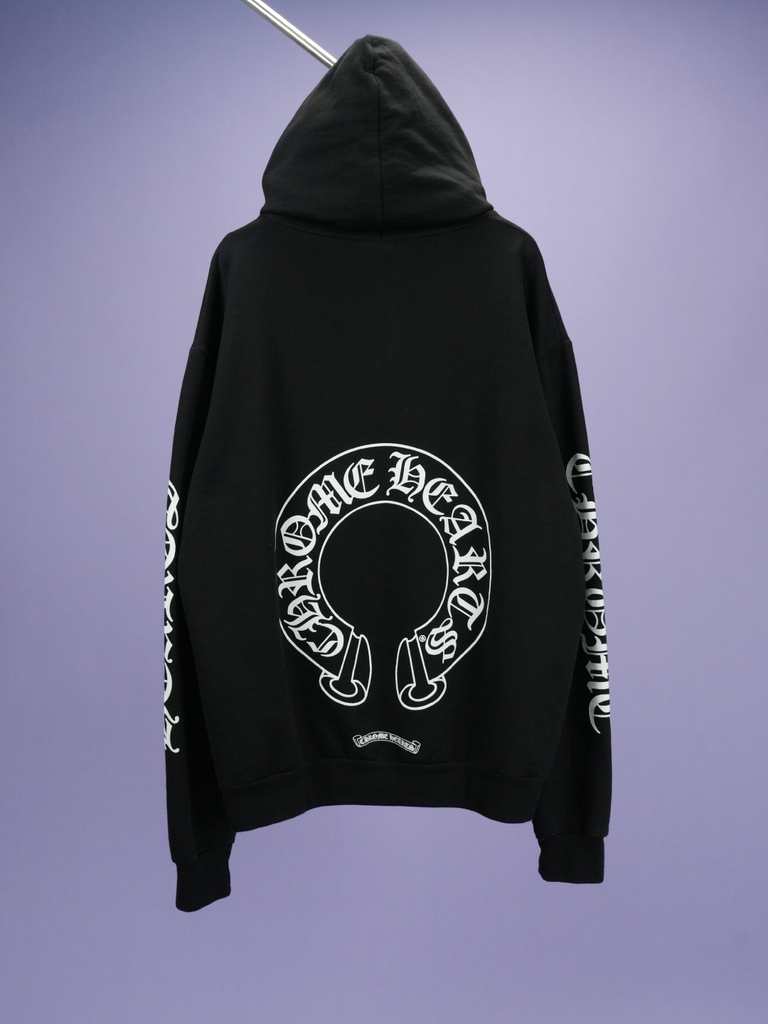 Chrome Hearts Matty Boy Chomper Horseshoe Hoodie Black