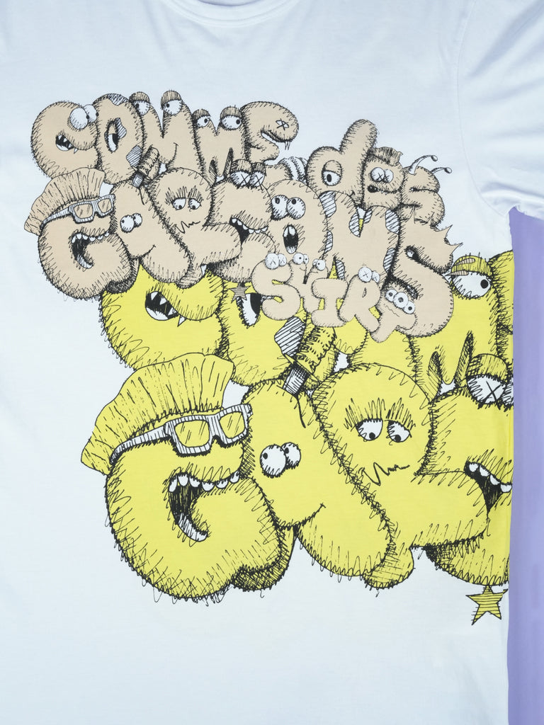 CDG / Kaws T-Shirt White/Yellow