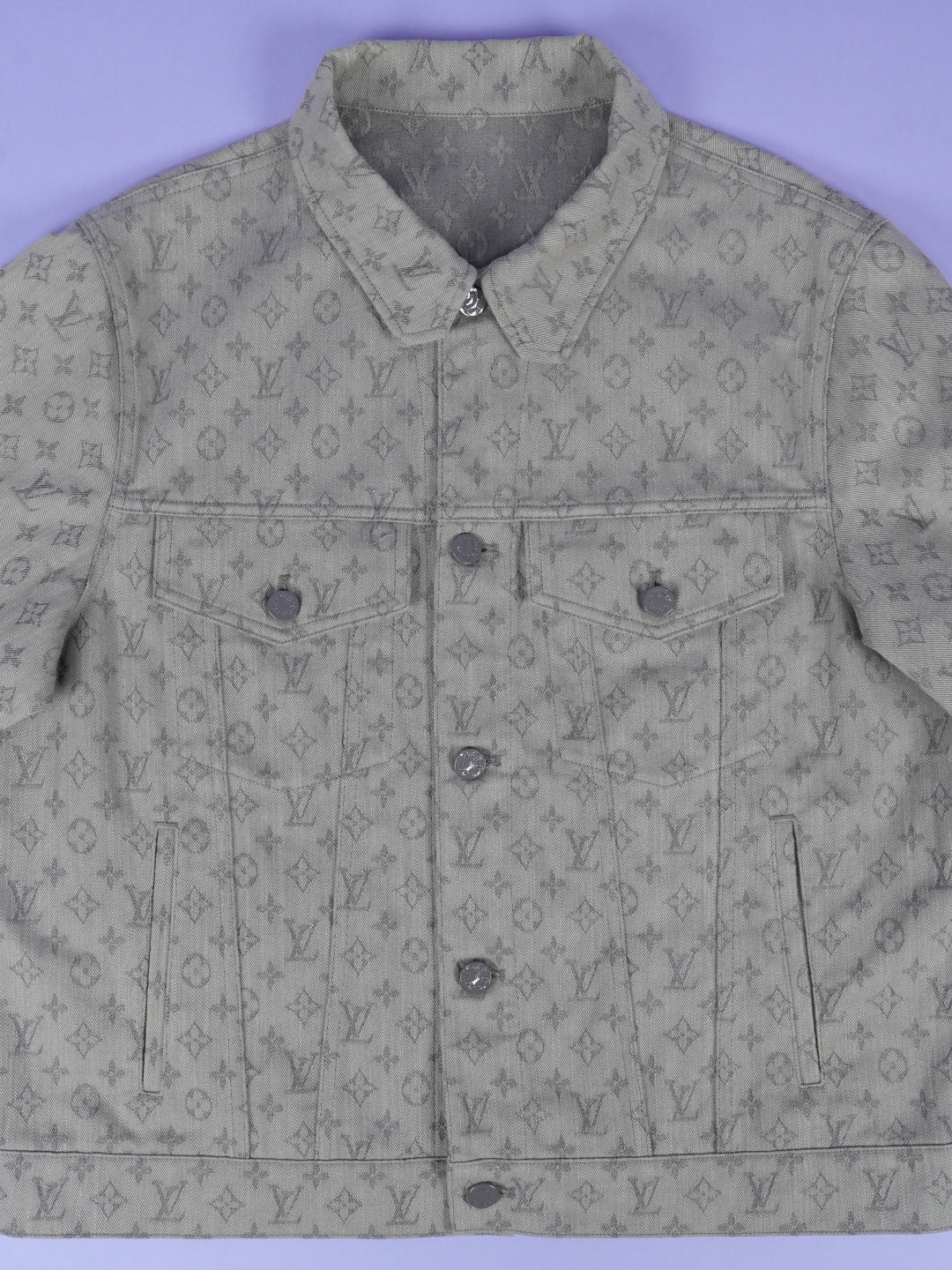 Louis Vuitton Monogram Denim Jacket Grey