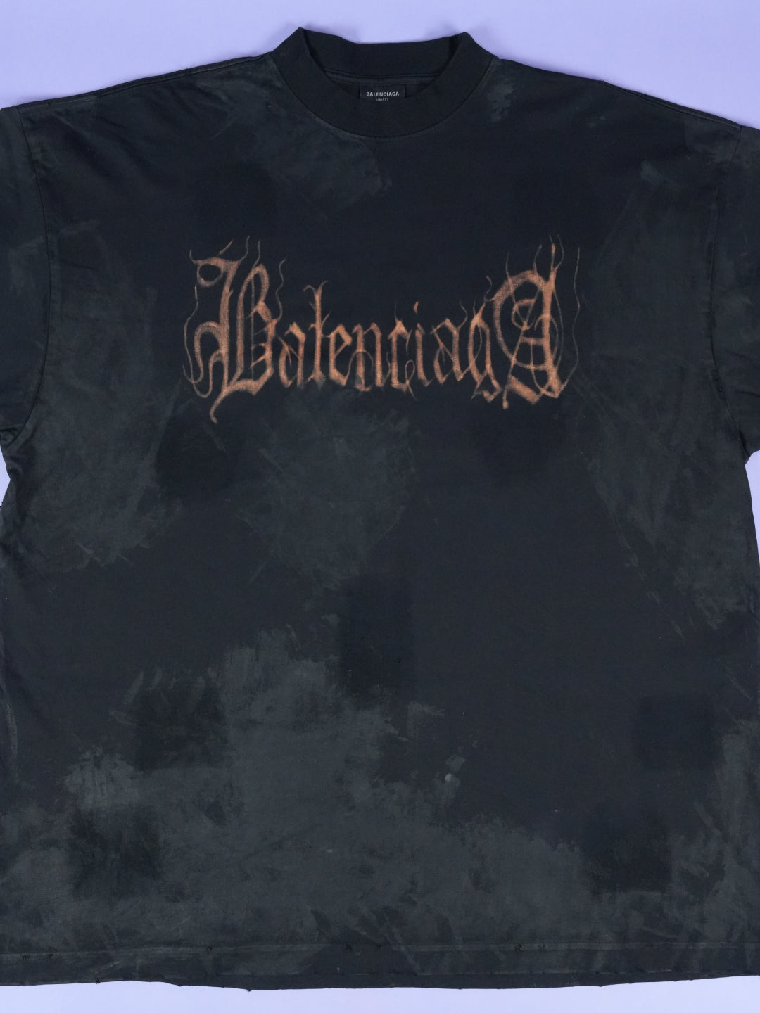 Balenciaga Heavy Metal T-Shirt Large Fit Black Faded