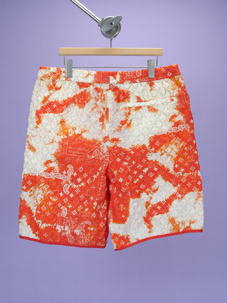 Louis Vuitton	Monogram Bandana Nylon Tracksuit Shorts Orange/White