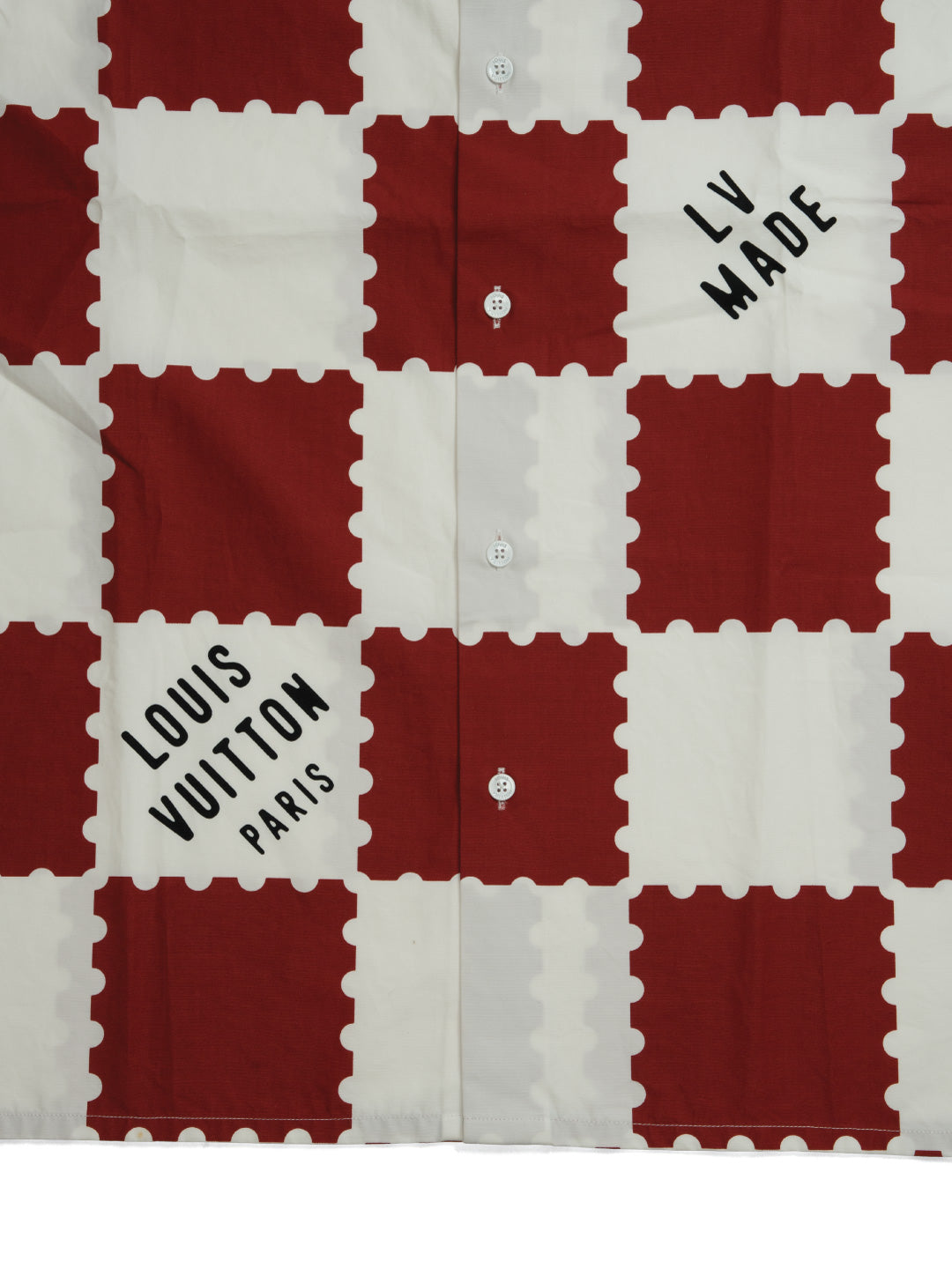 Louis Vuitton	/ Nigo Giant Damier Shirt Garnet Red