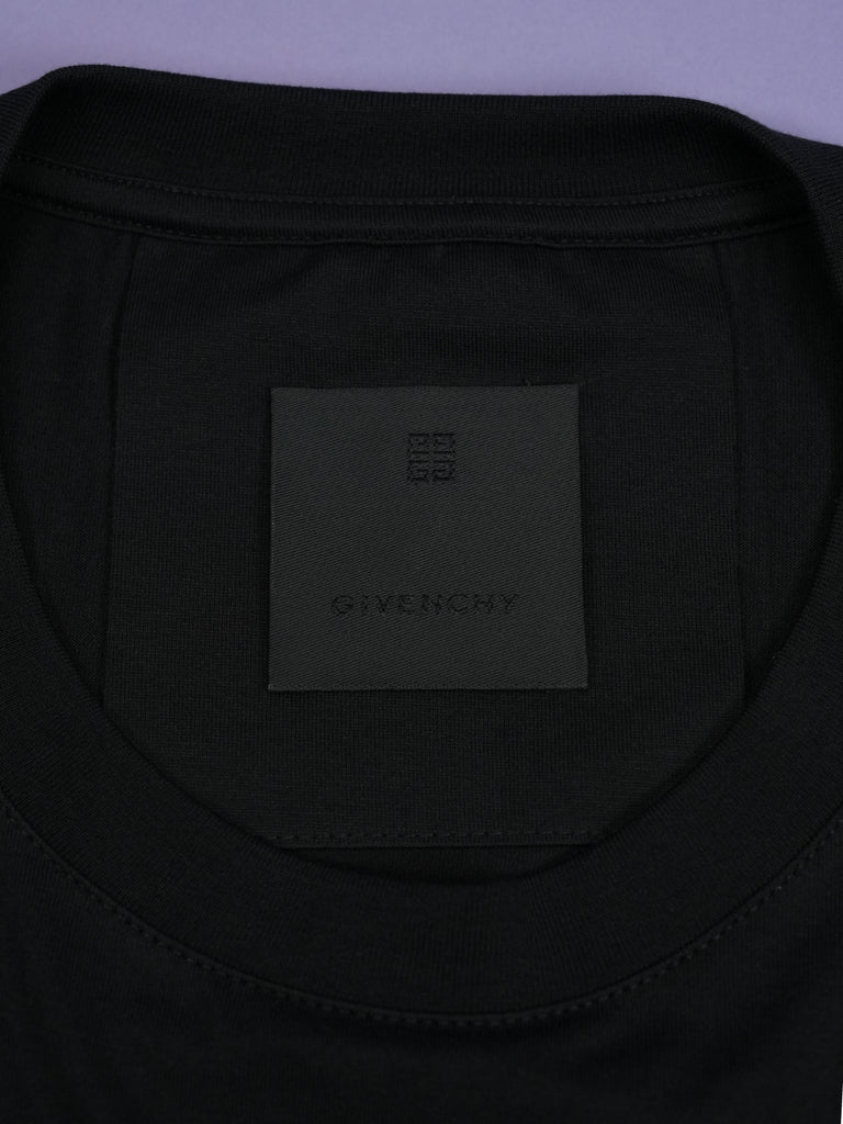 Givenchy College Logo Embroidered T-Shirt Black