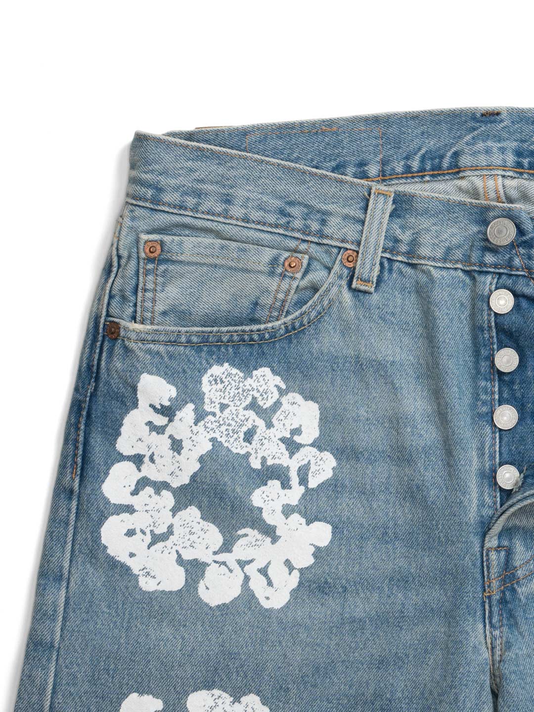 Denim Tears / Levi's 501 Cotton Wreath Jean Light Wash Denim Tears / Levi's 501 Cotton Wreath Jean Light Wash
