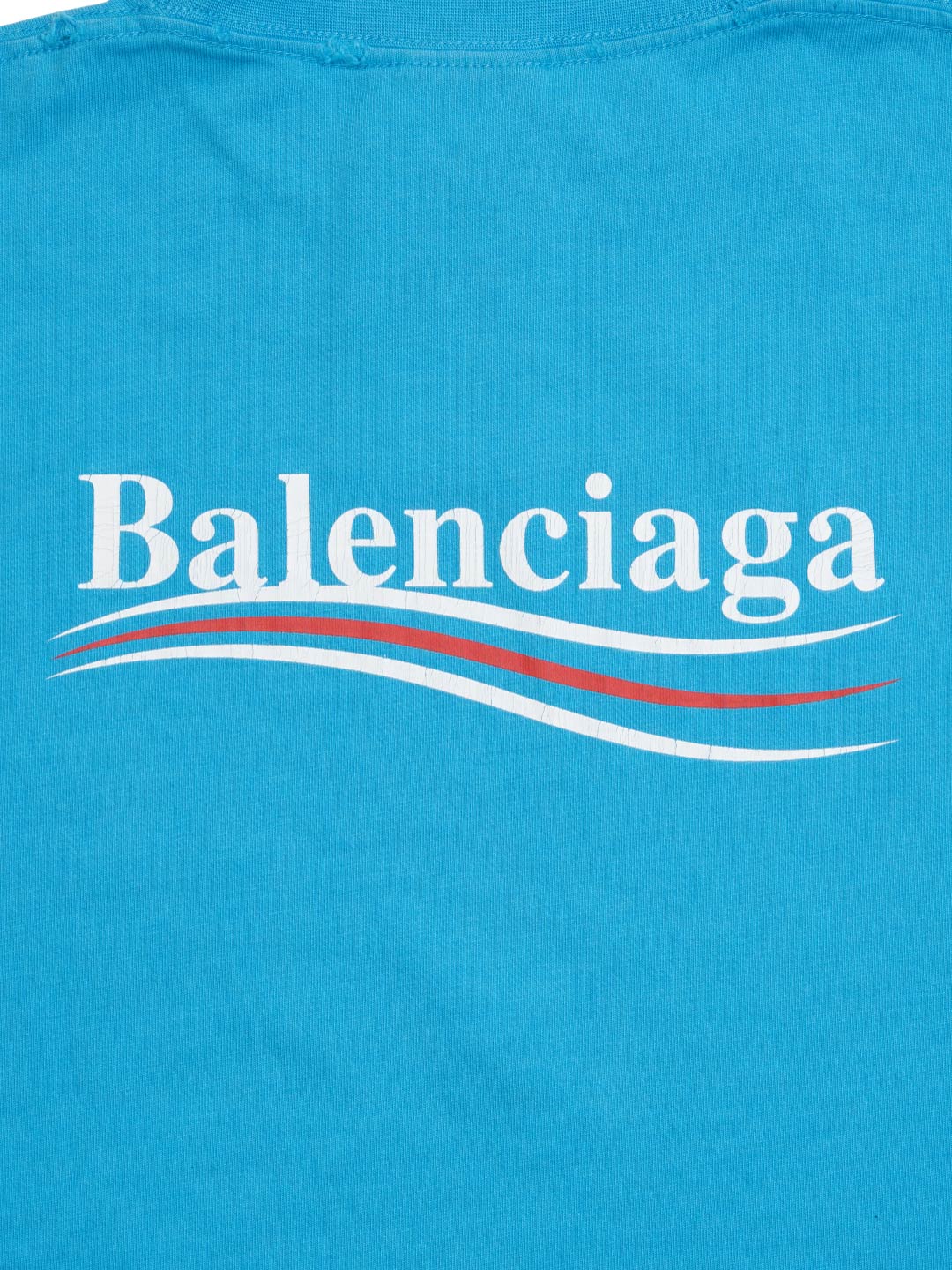 Balenciaga Political Campaign T-Shirt Blue