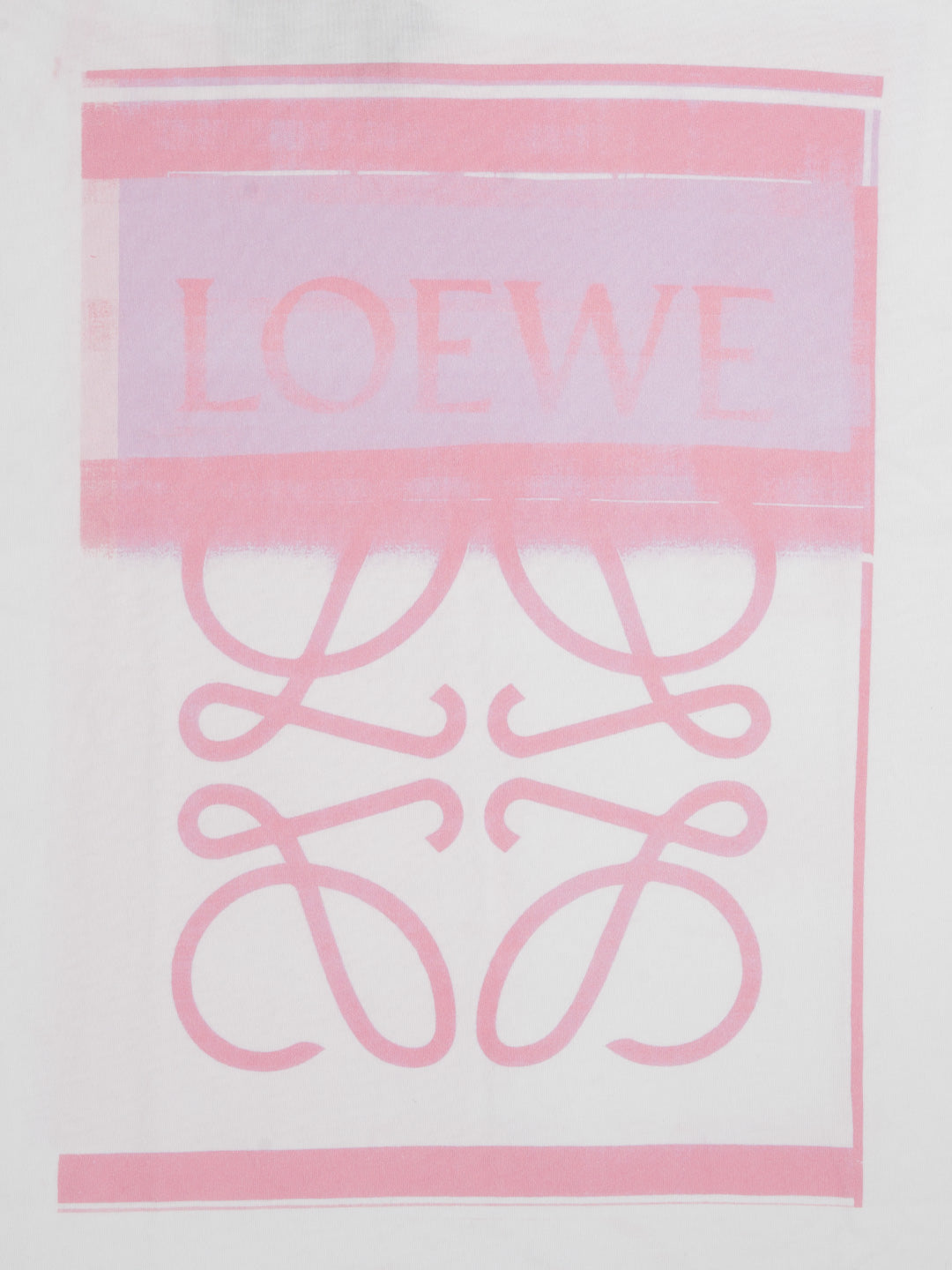 Loewe Anagram Print T-Shirt White/Pink