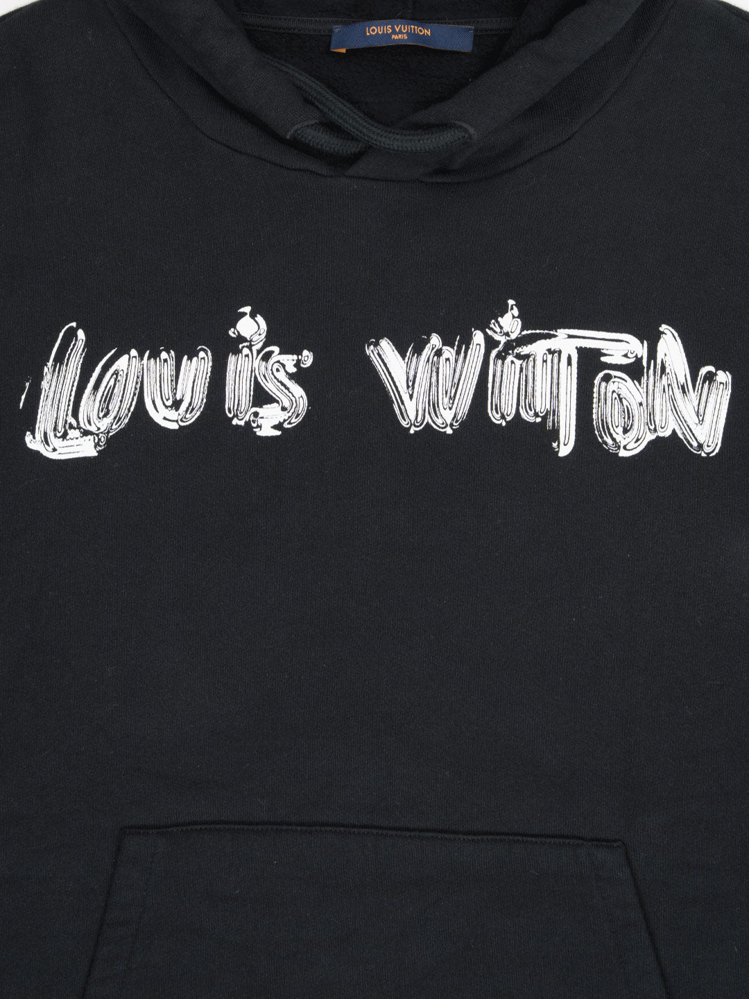 Louis Vuitton Graphic Logo Hoodie Black