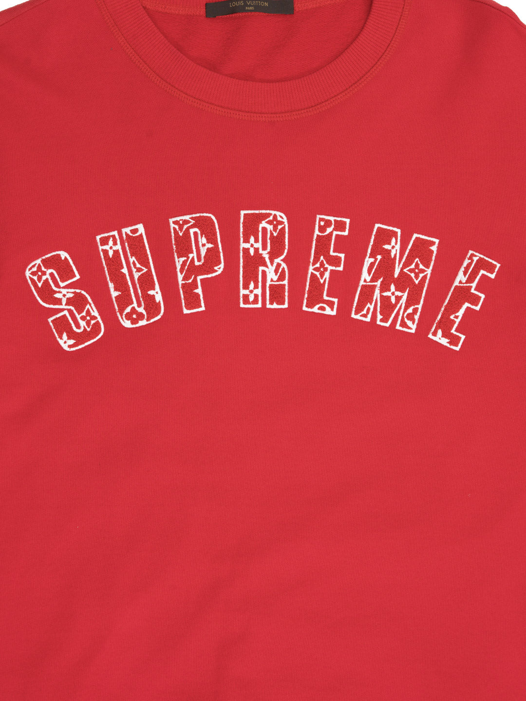 Louis Vuitton / Supreme Arc Logo Crewneck Red