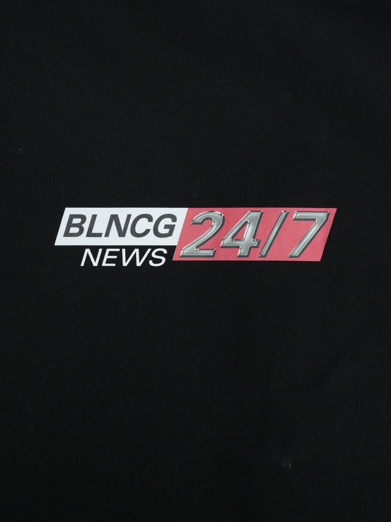 Balenciaga BLNCG News 24/7 Button Shirt Black