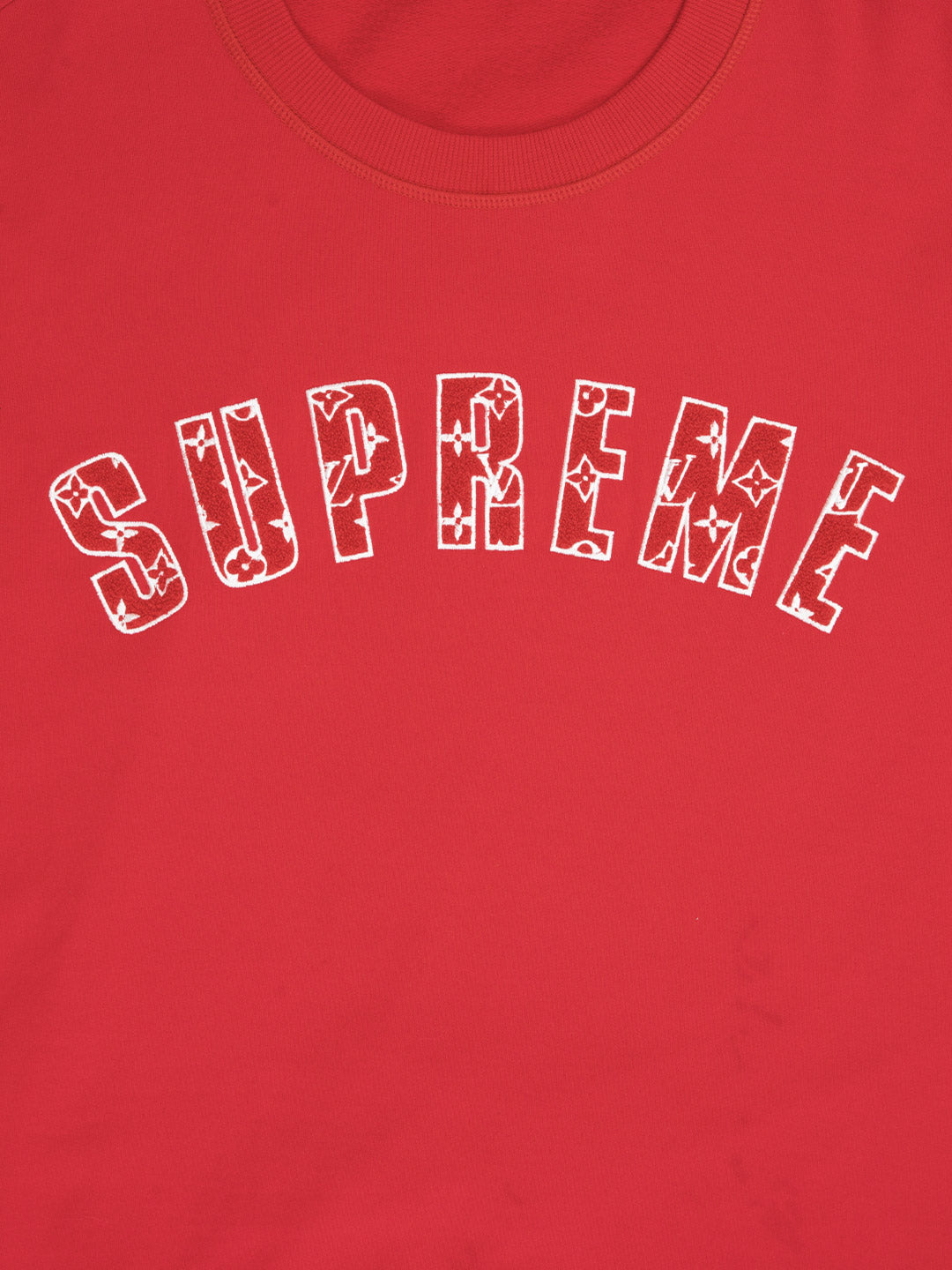 Louis Vuitton / Supreme Arc Logo Crewneck Red