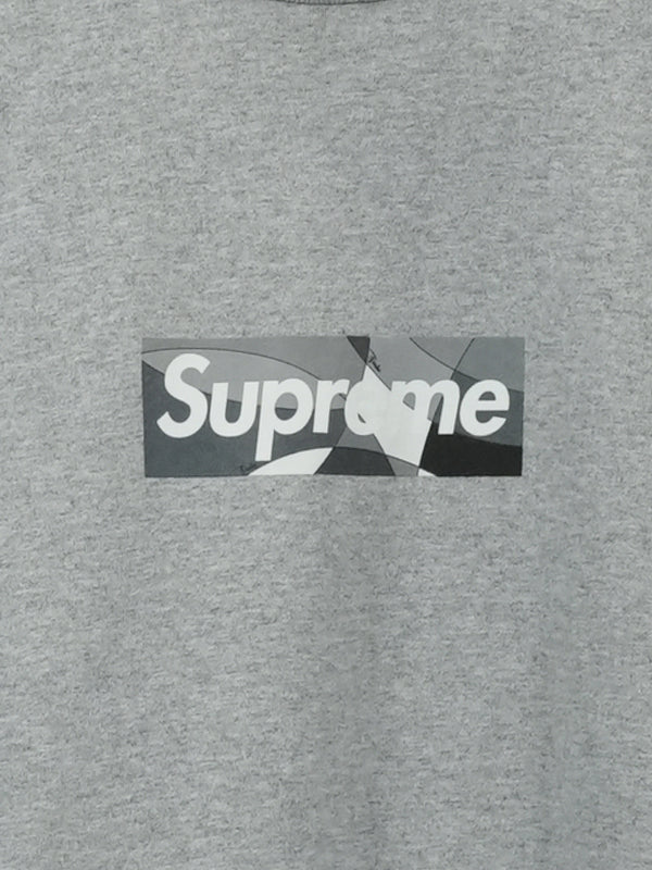 Supreme / Emilio Pucci Box Logo Tee Heather Grey/Black