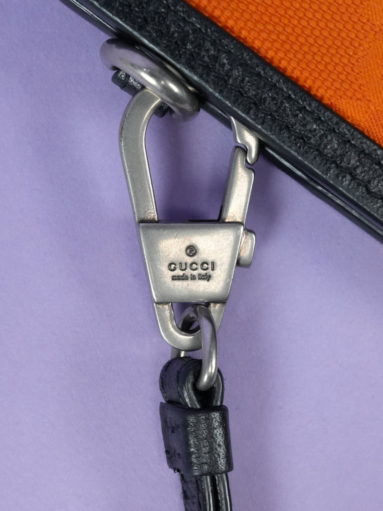 Gucci GG Nylon Off The Grid Clutch Orange