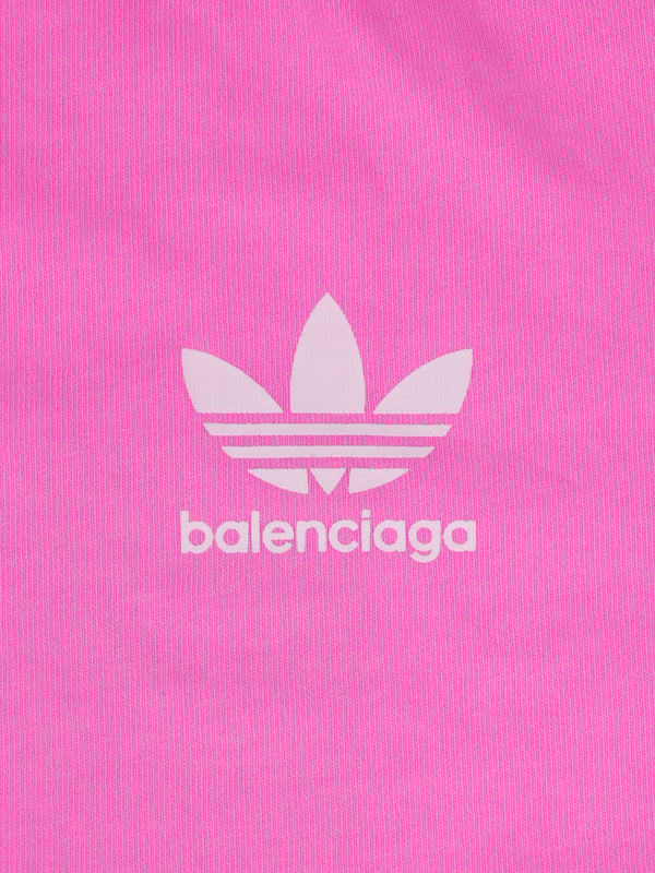 Balenciaga / Adidas Logo Print T-Shirt Neon Pink