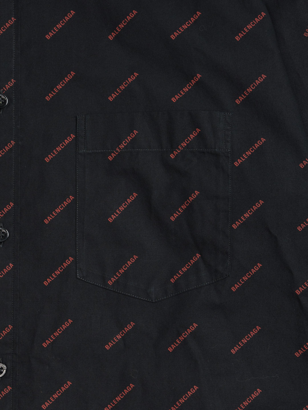 Balenciaga All Over Logo Shirt Black/Red