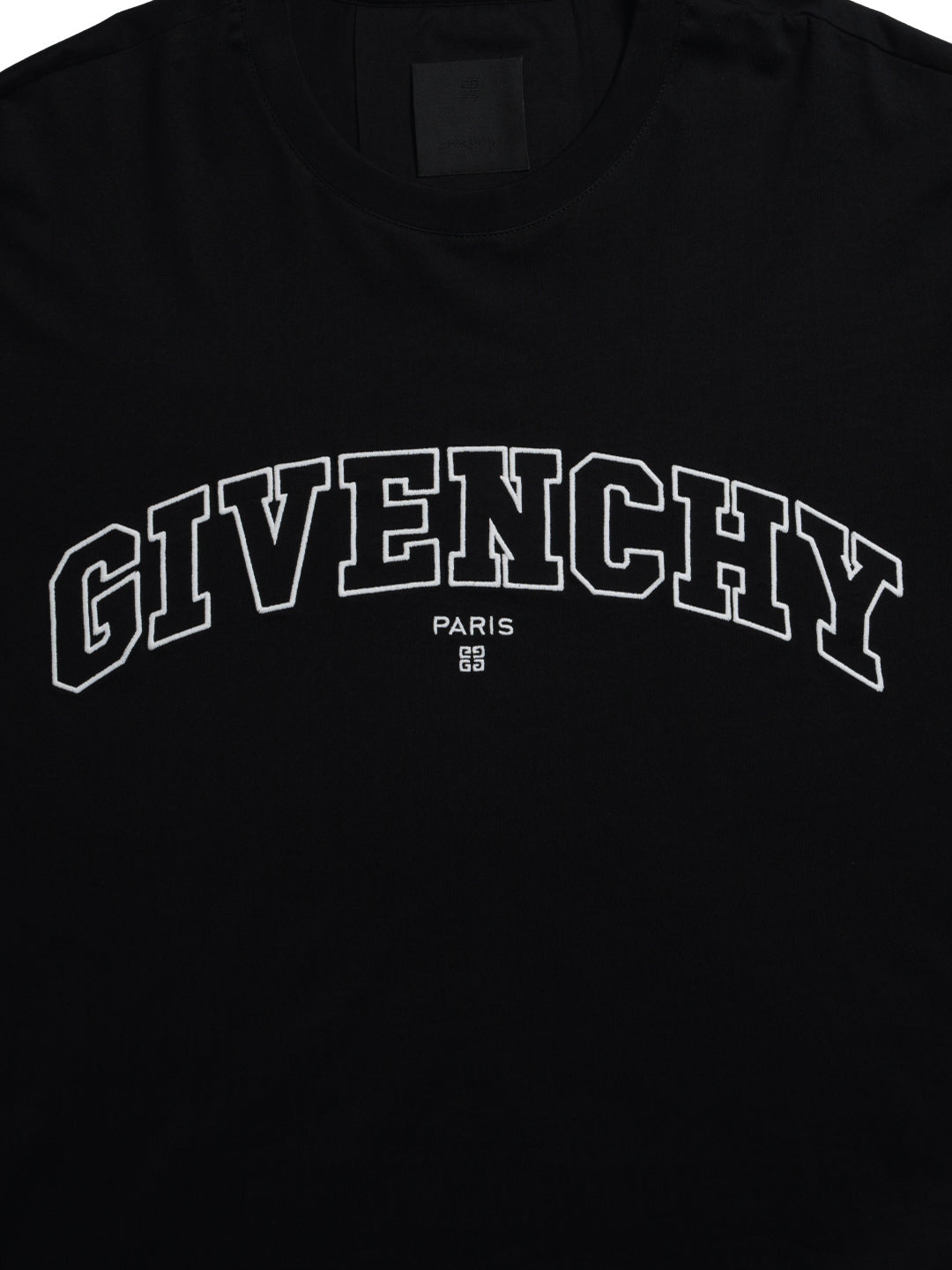 Givenchy College Logo Embroidered T-Shirt Black