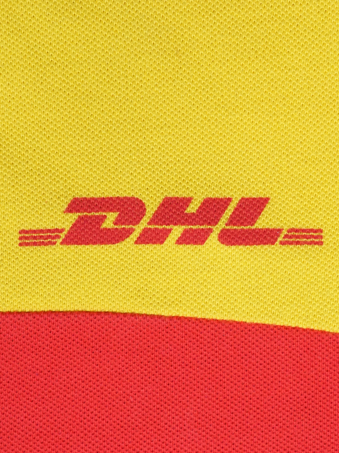 Vetement / DHL Appliquéd Cotton Piqué Polo Shirt Yellow