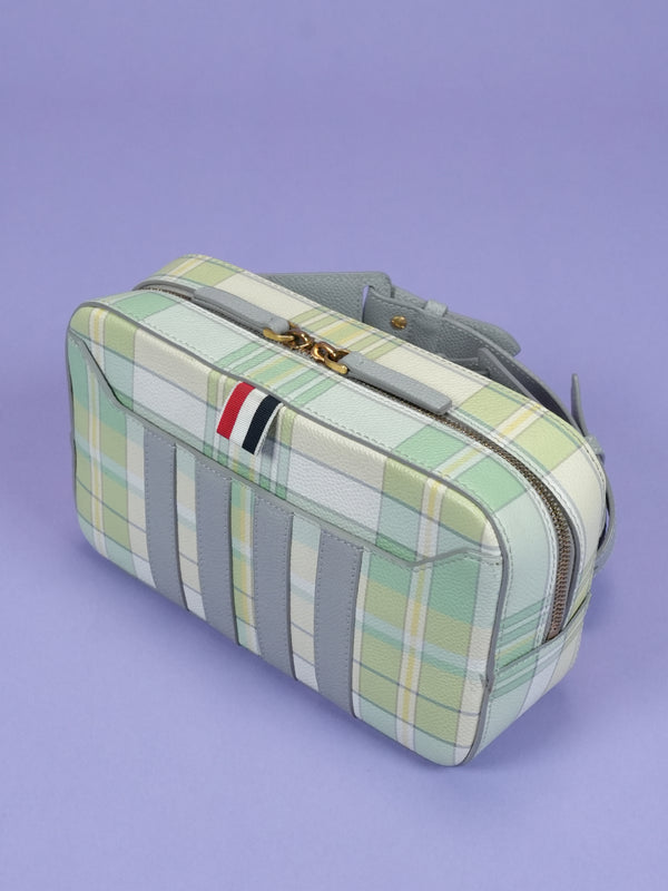 Thom Browne Plaid Leather Belt Bag