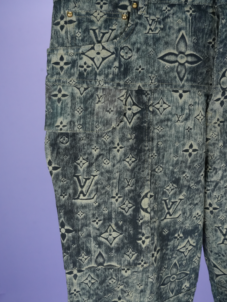 Louis Vuitton Monogram Tailored Denim Pants Taupe