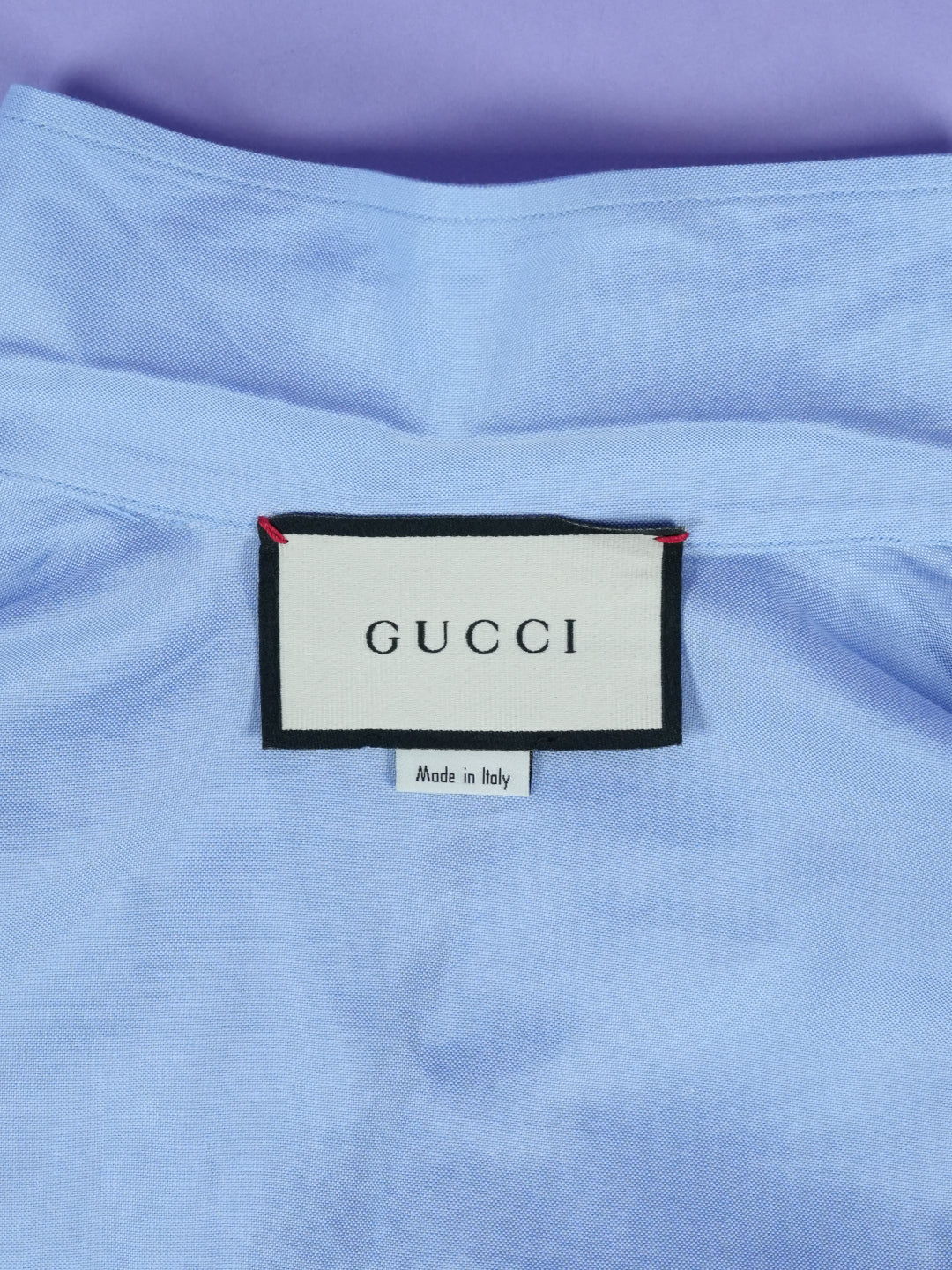 Gucci Script Bowling Shirt Blue