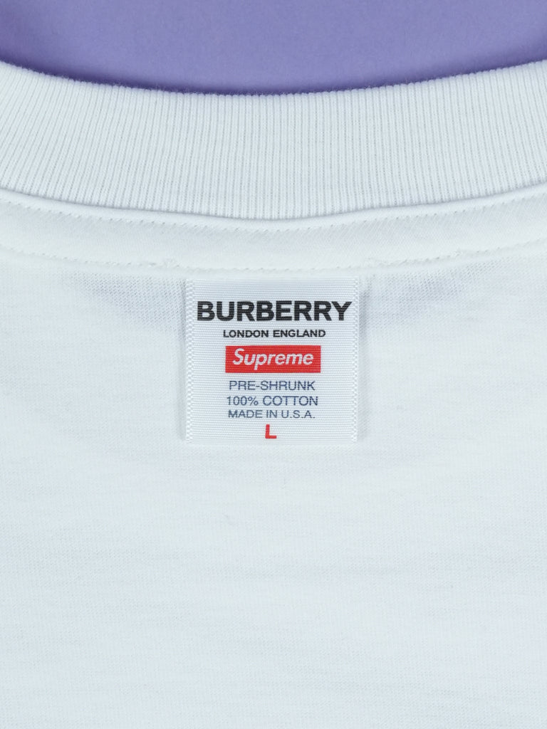 Supreme / Burberry Box Logo Tee White