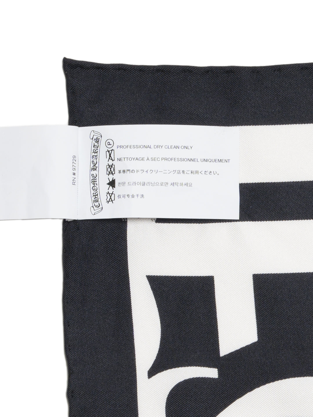 Chrome Hearts Fu Scarf Black/White