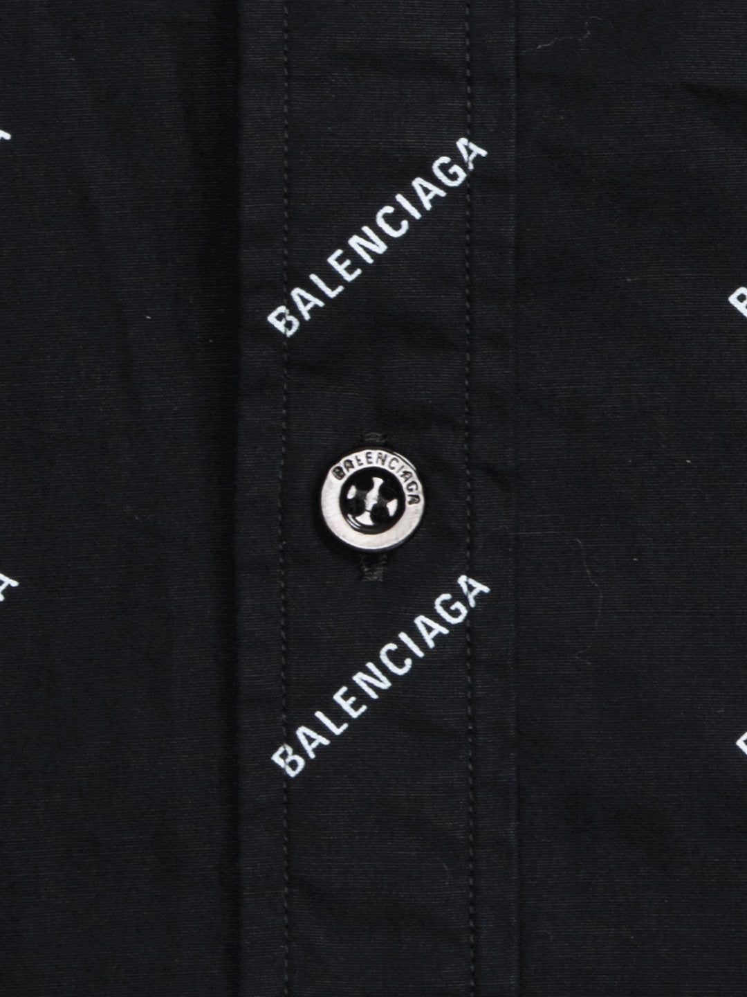 Balenciaga All Over Logo Shirt Black