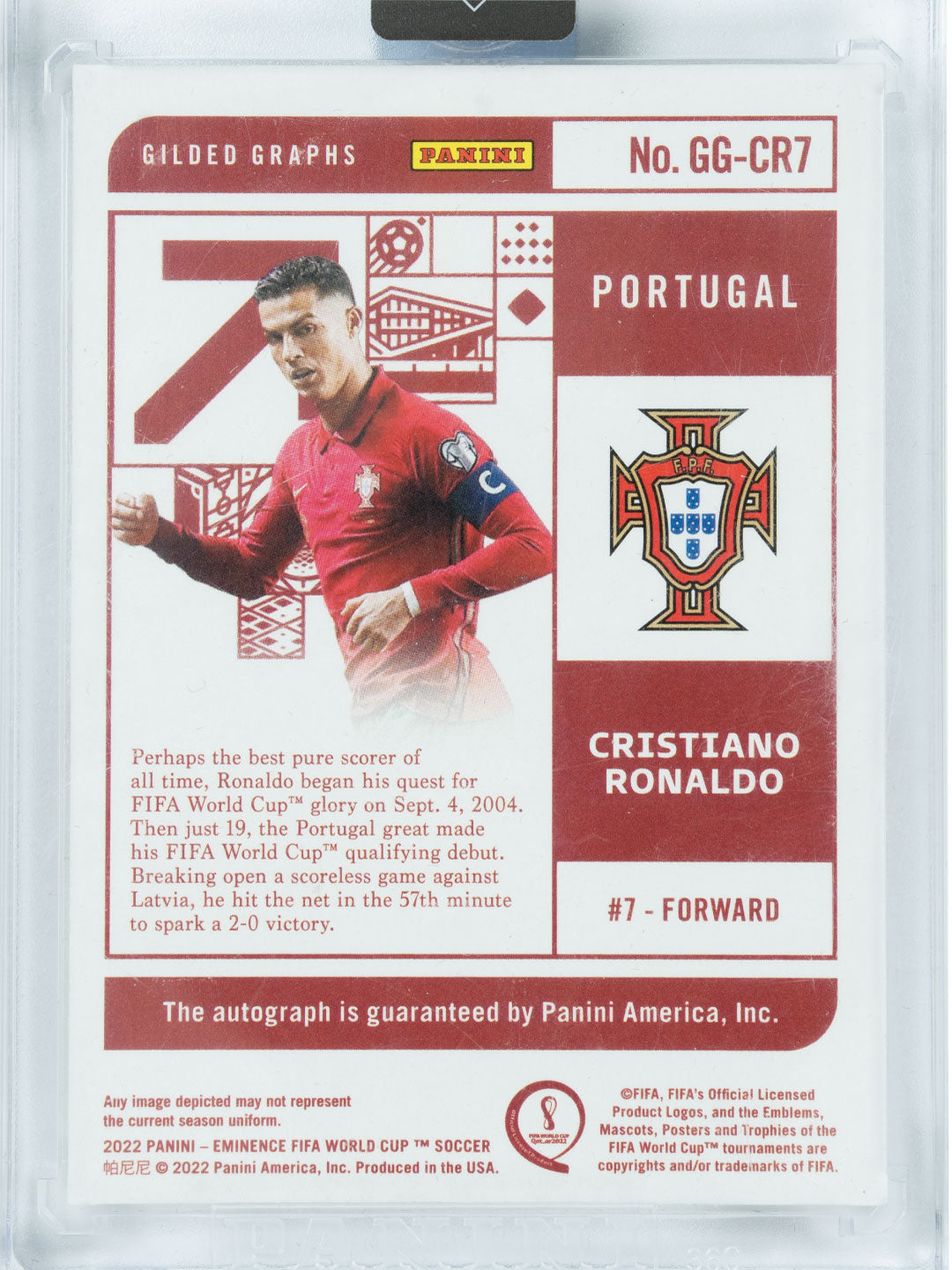 Panini 2022 Panini Eminence Autographs	(Cristiano Ronaldo) (/10)