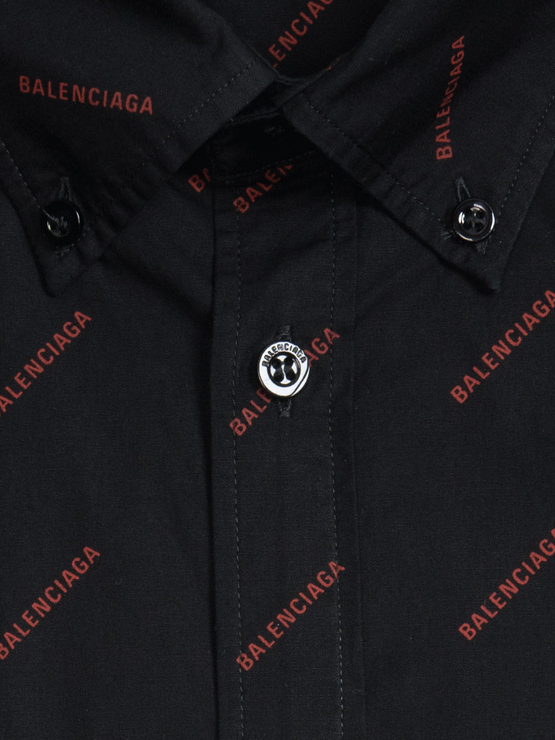 Balenciaga All Over Logo Shirt Black/Red