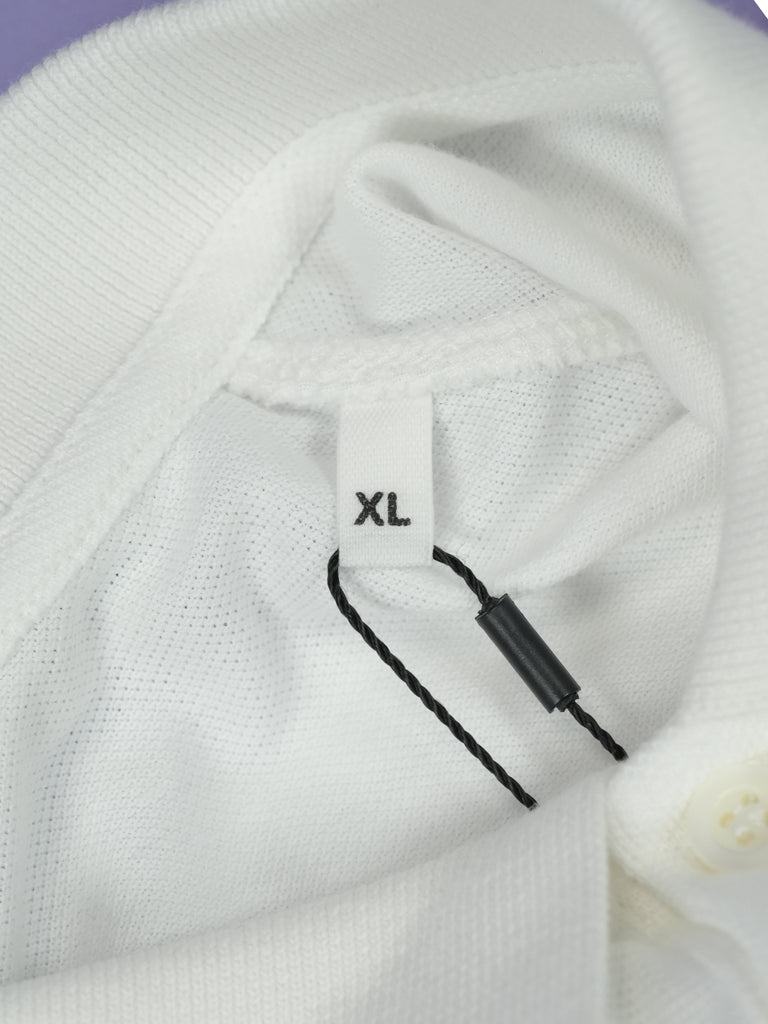 Ami Logo Embroidered Polo Shirt White