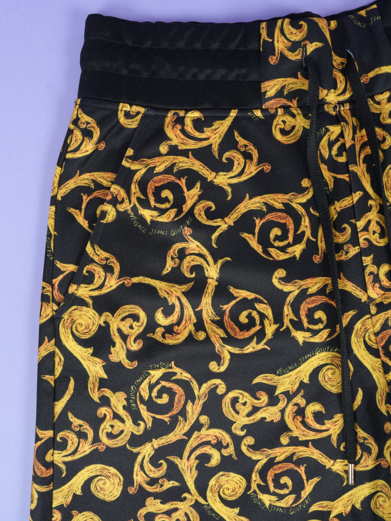 Versace Baroque Print Knee Length Shorts Black