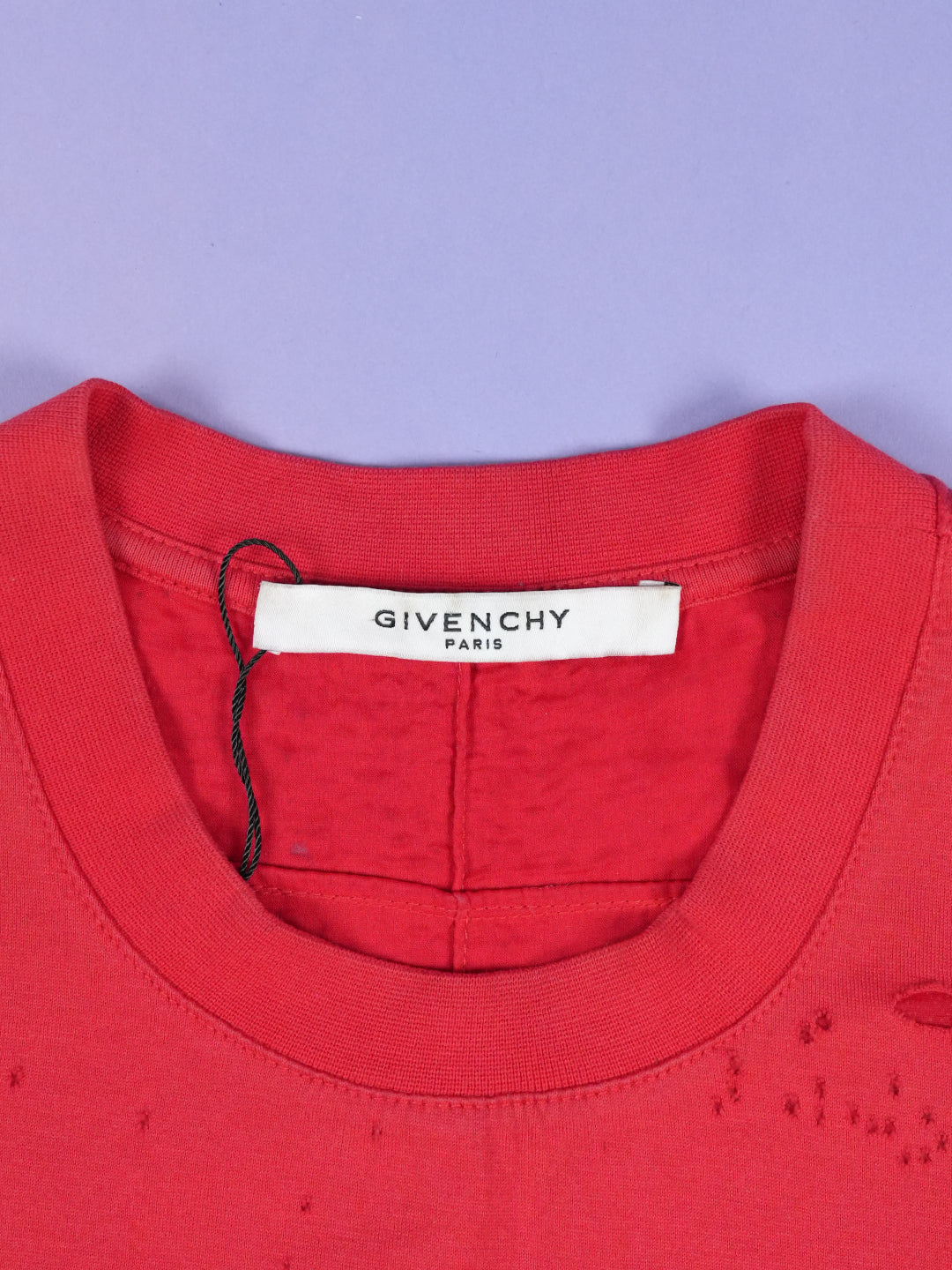 Givenchy Distressed T-Shirt Red