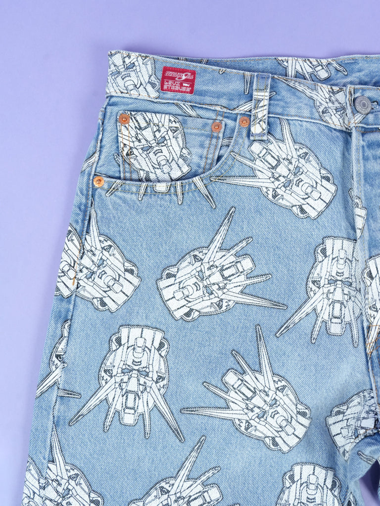 Levi's / Gundam Seed ‘93 501 Jeans Starfighter Blue