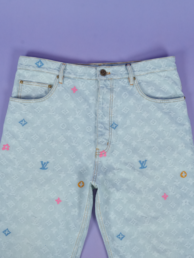 Louis Vuitton Monogram Denim Pants (by Tyler, The Creator) Washed Indigo