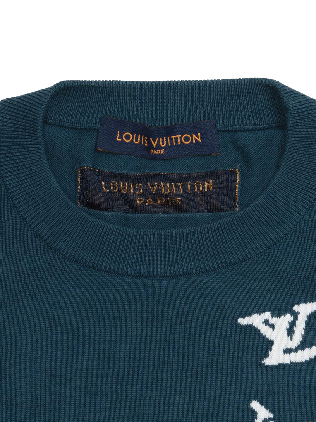 Louis Vuitton	Jazz Trumpeter Signature Crewneck	Blue