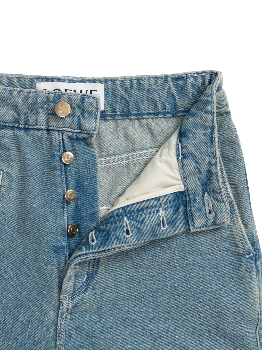 Loewe Fisherman Jeans With Embroidered Blue