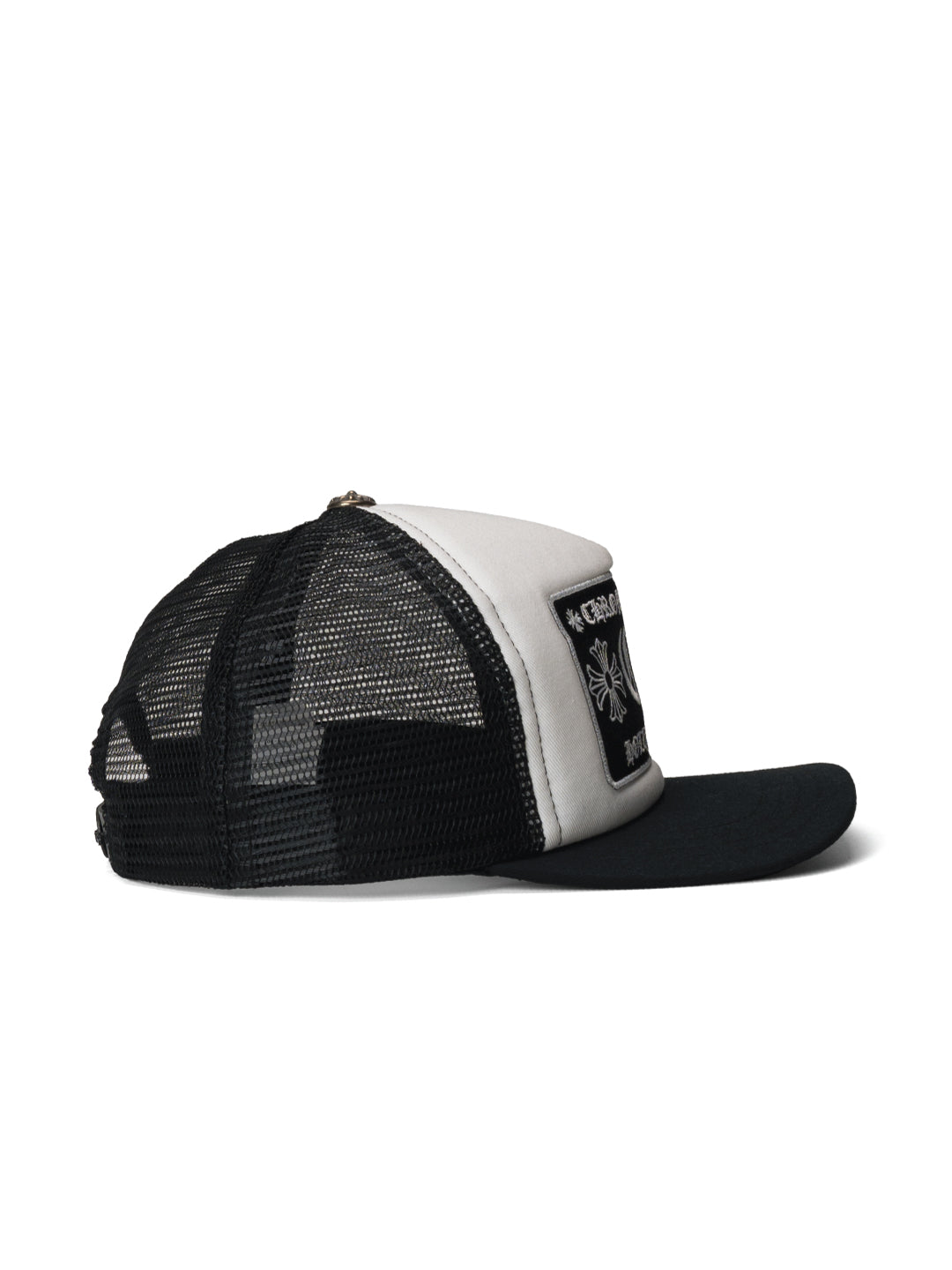 Chrome Hearts CH Hollywood Trucker Cap Black/White